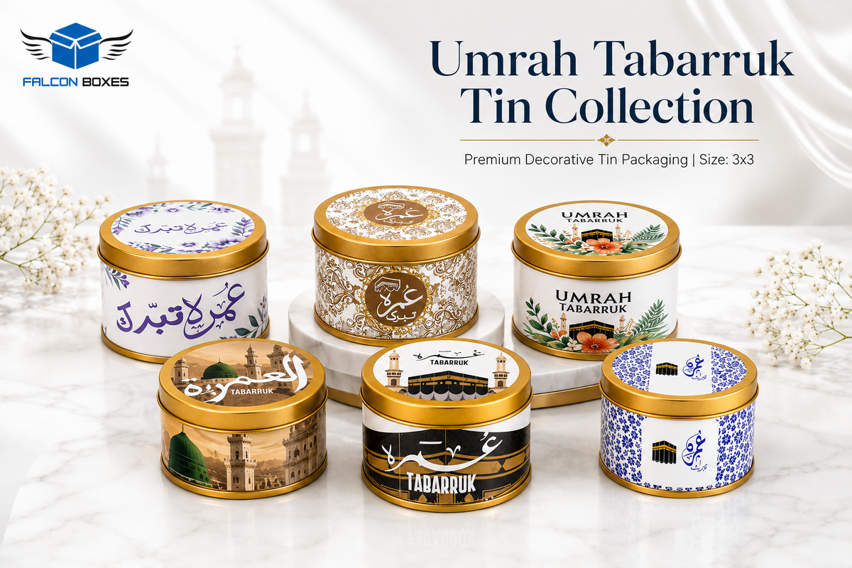 Tin Box B&W – Premium Umrah & Hajj Tabarruk Gift 125G
