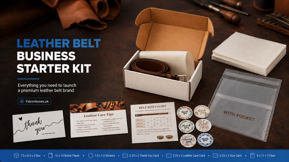 Leather Belt Business Starter Kit – Complete Premium Packaging Bundle for Leather Belt & Accessory Brands