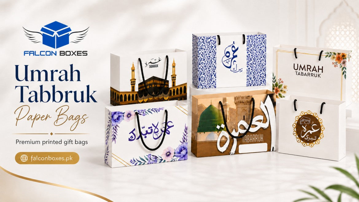 Elegant Paper Bags for Gifts – Hajj Mubarak Design