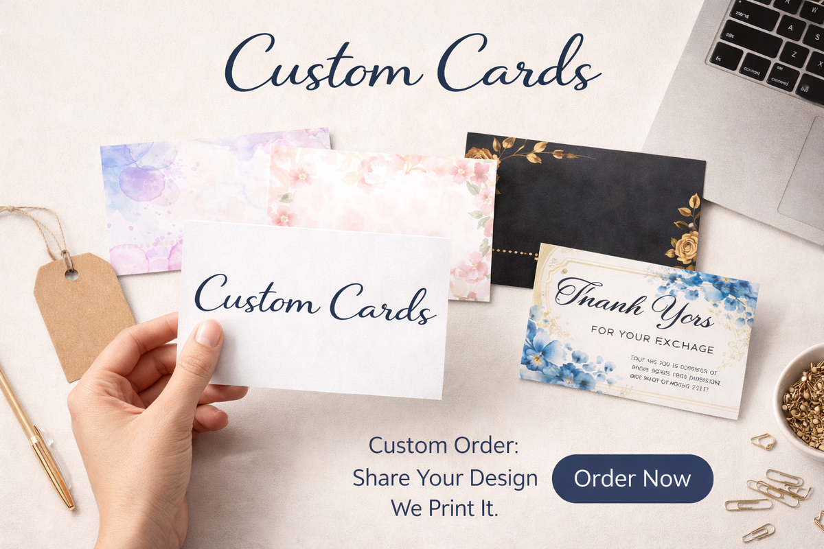 100Pcs Custom Business/Thank-You Cards