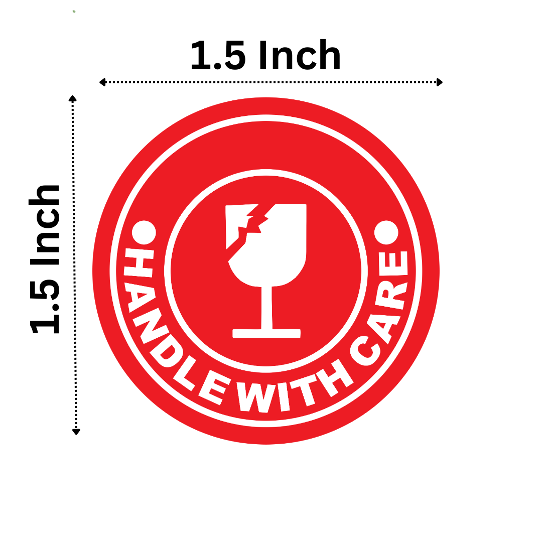 100 Pieces Fragile Stickers Multiple Sizes