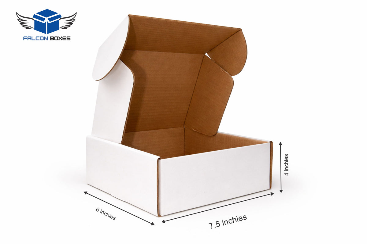 (7.5x6x4) White Small E-Commerce Box