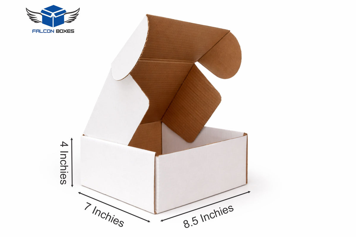 (8.5x7x4) White Medium E-Commerce Box