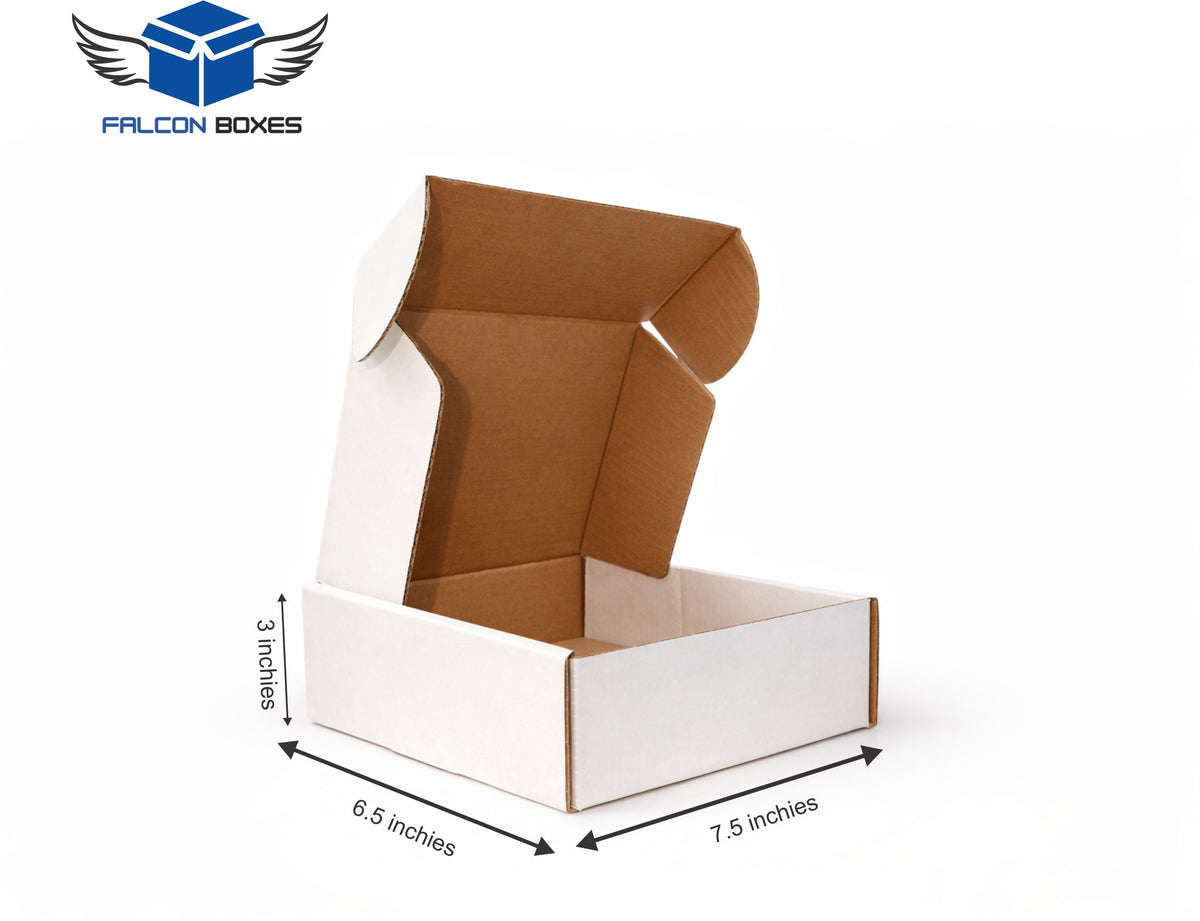 (7.5x6.5x3) White Mini Shipper E-Commerce Box