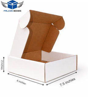 (7.5x6x2) White Mini E-commerce Box