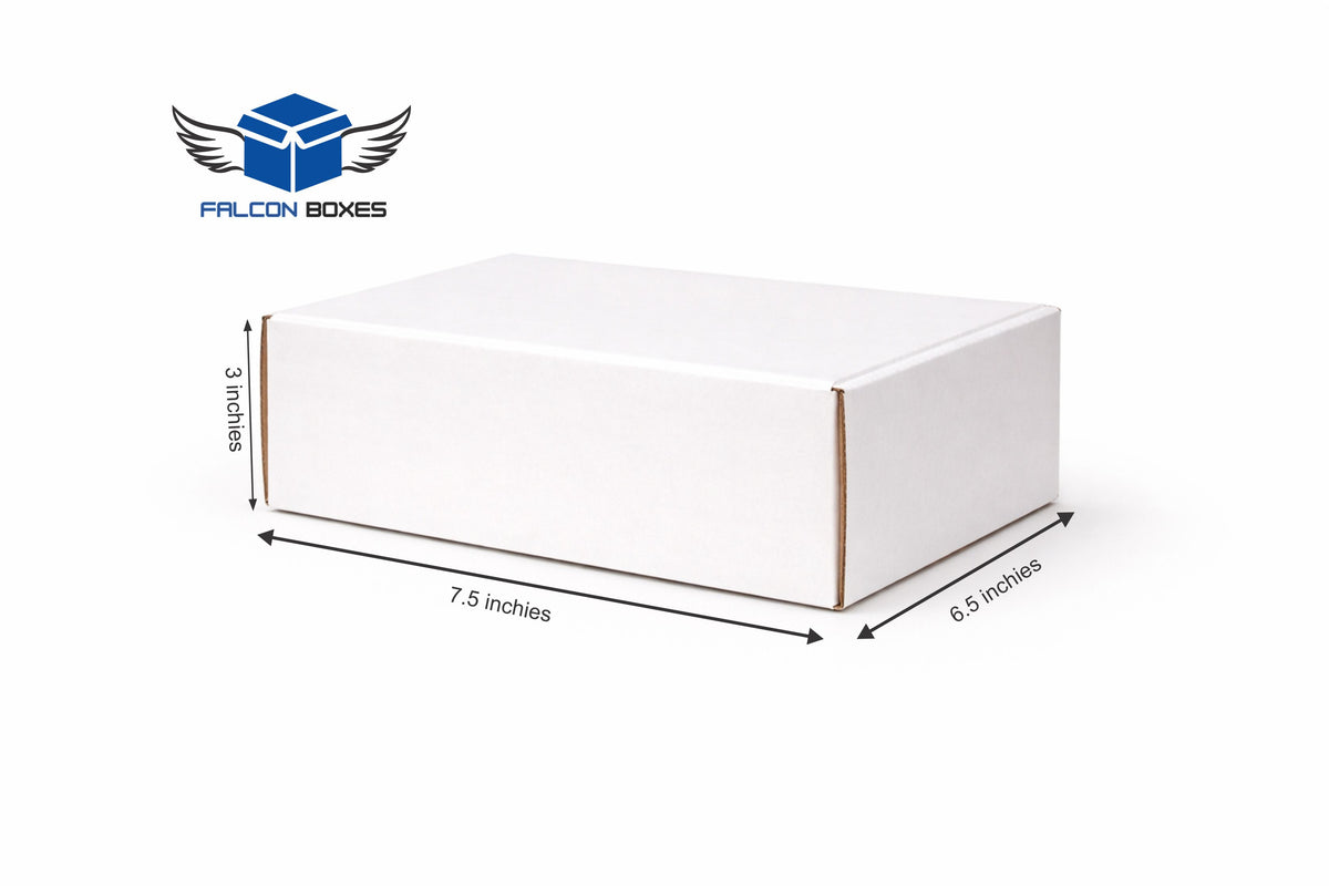(7.5x6.5x3) White Mini Shipper E-Commerce Box
