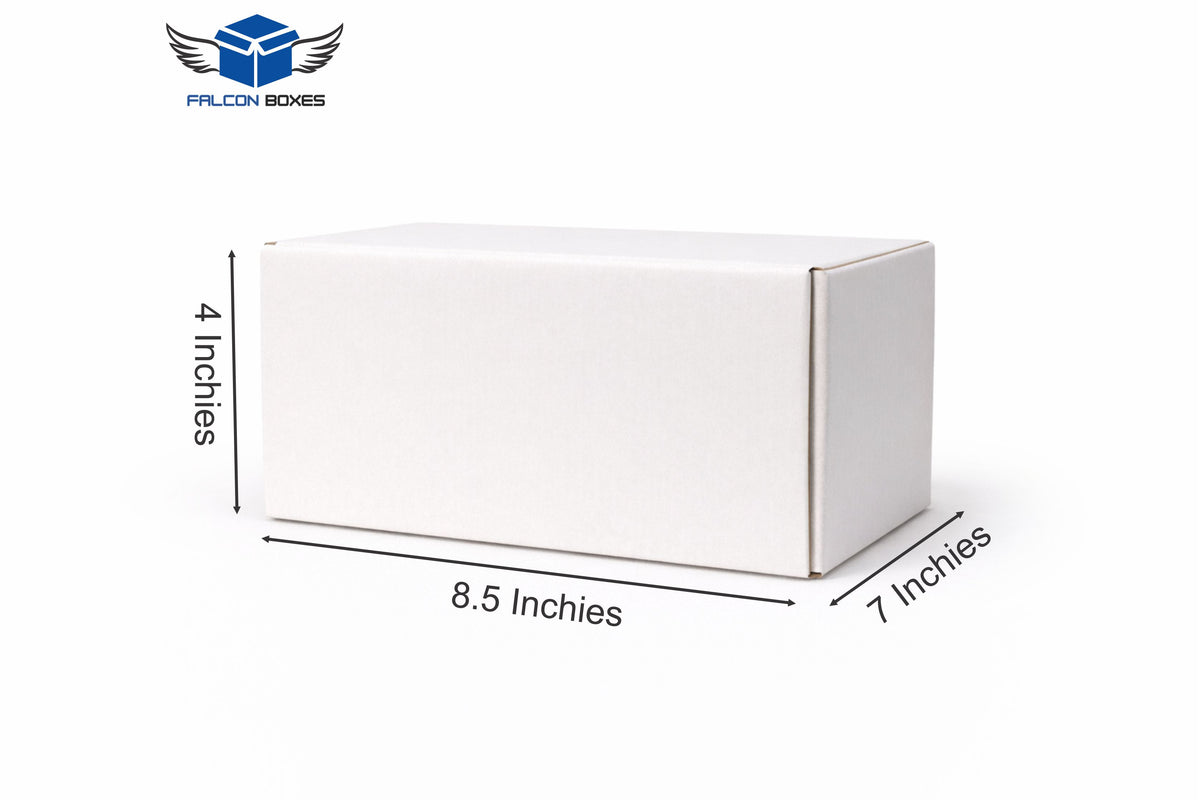 (8.5x7x4) White Medium E-Commerce Box