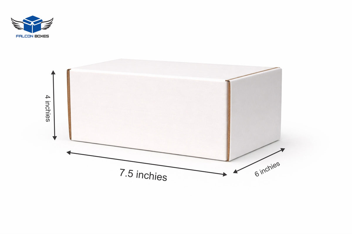 (7.5x6x4) White Small E-Commerce Box