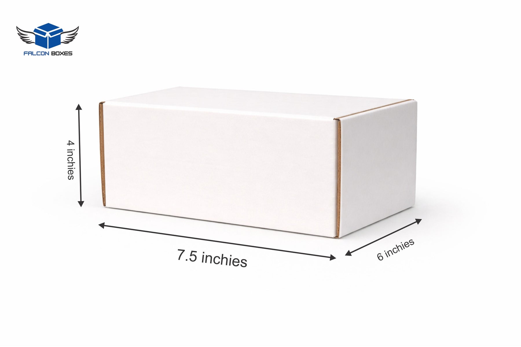 (7.5x6x4) White Small E-Commerce Box