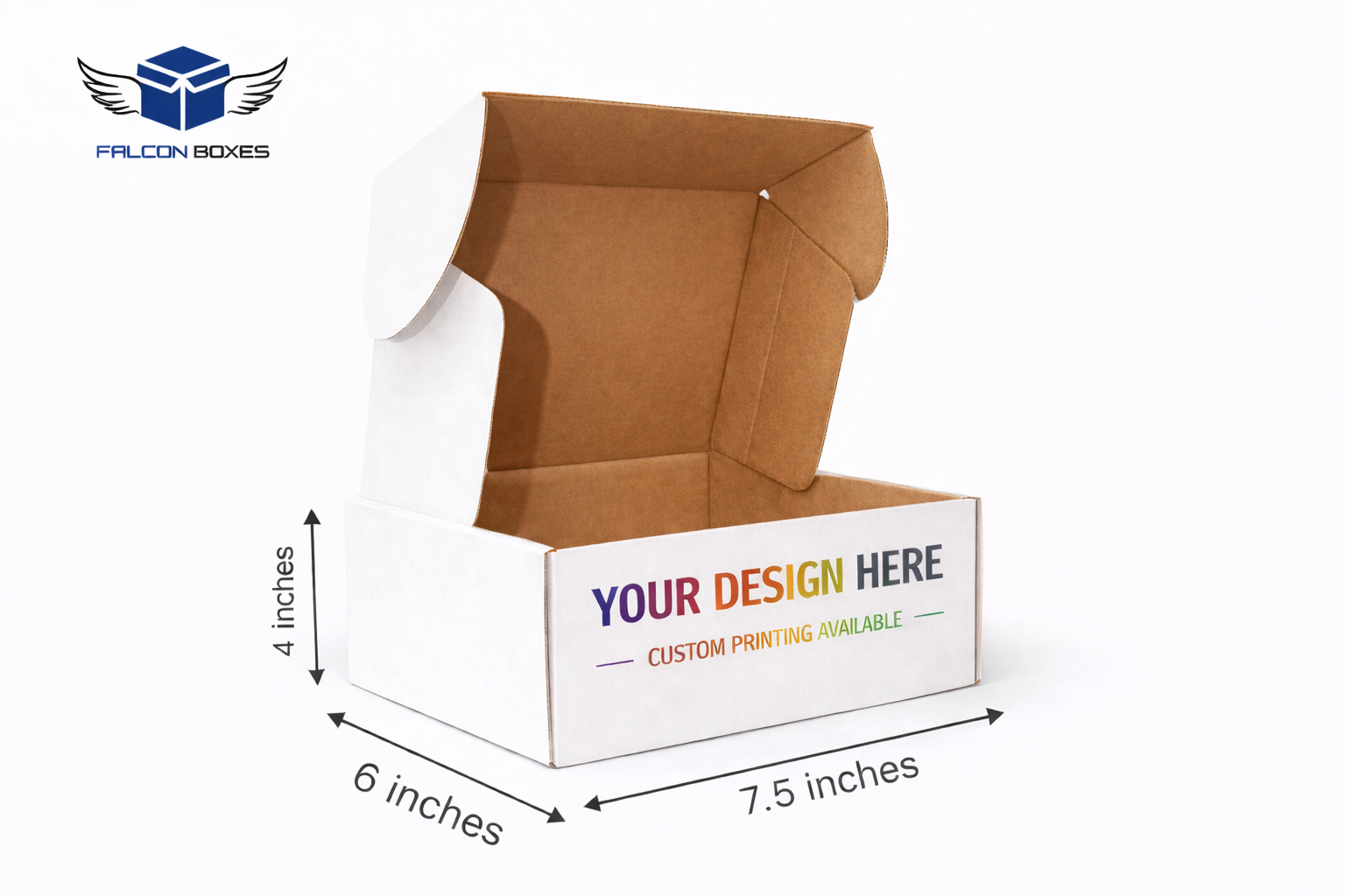 (7.5x6x4) White Small E-Commerce Box