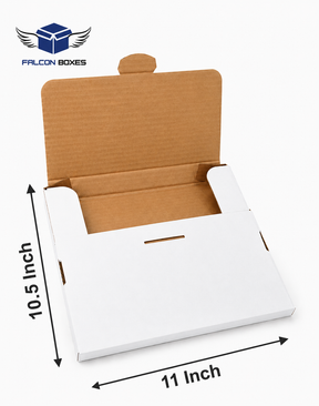 (11x10.5x1.5) White Premium Corrugated  T-Shirt Packaging Box