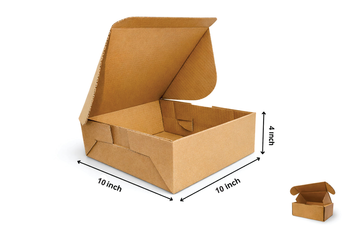 (10x10x4) 2 pound Corrugated Cake Box