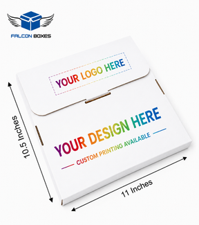 (11x10.5x1.5) White Premium Corrugated  T-Shirt Packaging Box