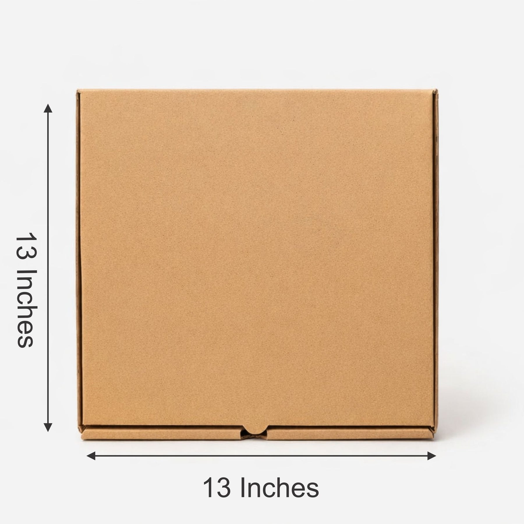 Cardboard box with dimensions labeled as 13 inches on a white background, featuring the Falcon Boxes logo.