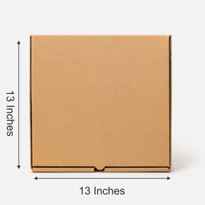 Cardboard box with dimensions labeled as 13 inches on a white background, featuring the Falcon Boxes logo.
