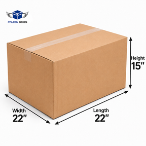(22x22x15) Heavy Duty Shifting Box – Corrugated Moving & Packing Carton (5 PLY)