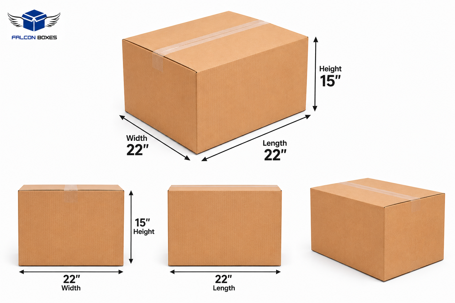 (22x22x15) Heavy Duty Shifting Box – Corrugated Moving & Packing Carton (5 PLY)