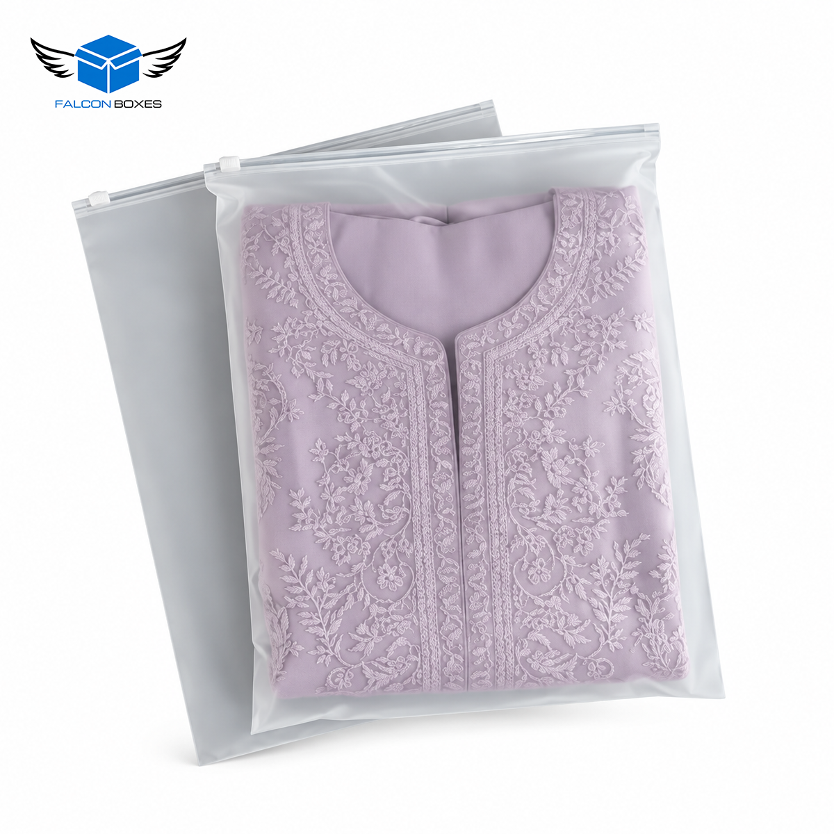 Frosted Zip Slider Bag for Clothes – Falconboxes.pk