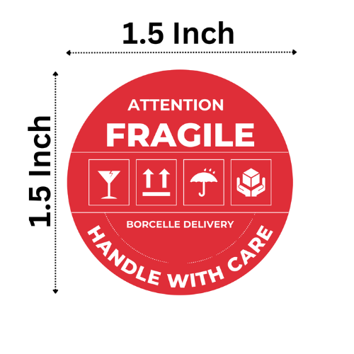 100 Pieces Fragile Stickers Multiple Sizes