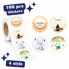 100-PCS Eid ul Adha Thank You Stickers