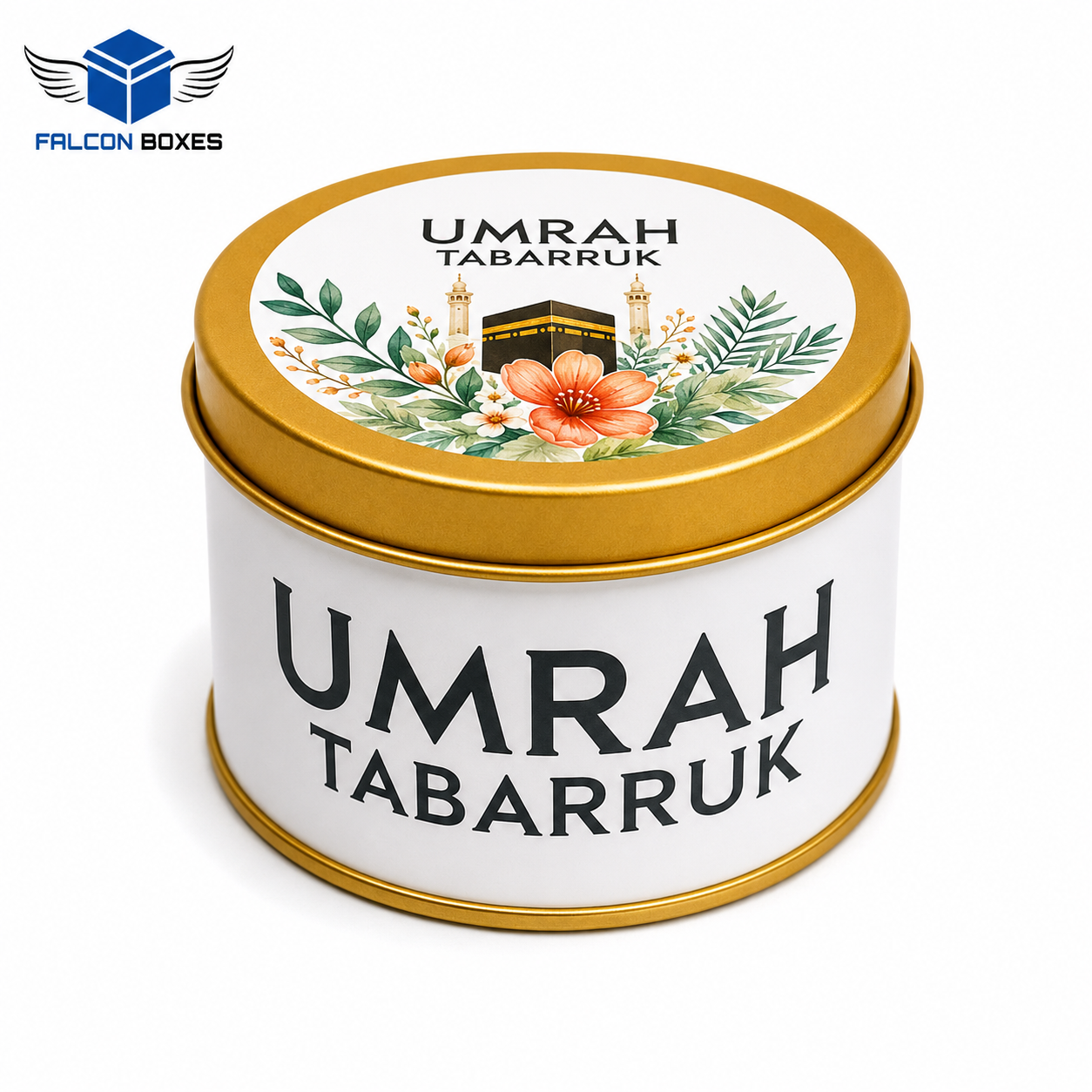 Tin Box B&W – Premium Umrah & Hajj Tabarruk Gift 125G