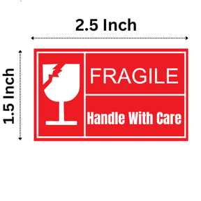 100 Pieces Fragile Stickers Multiple Sizes