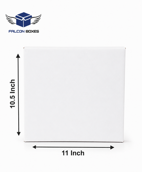 (11x10.5x1.5) White Premium Corrugated  T-Shirt Packaging Box