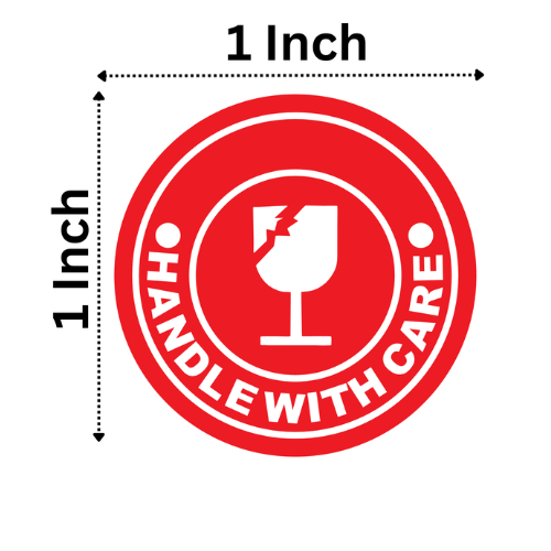 100 Pieces Fragile Stickers Multiple Sizes