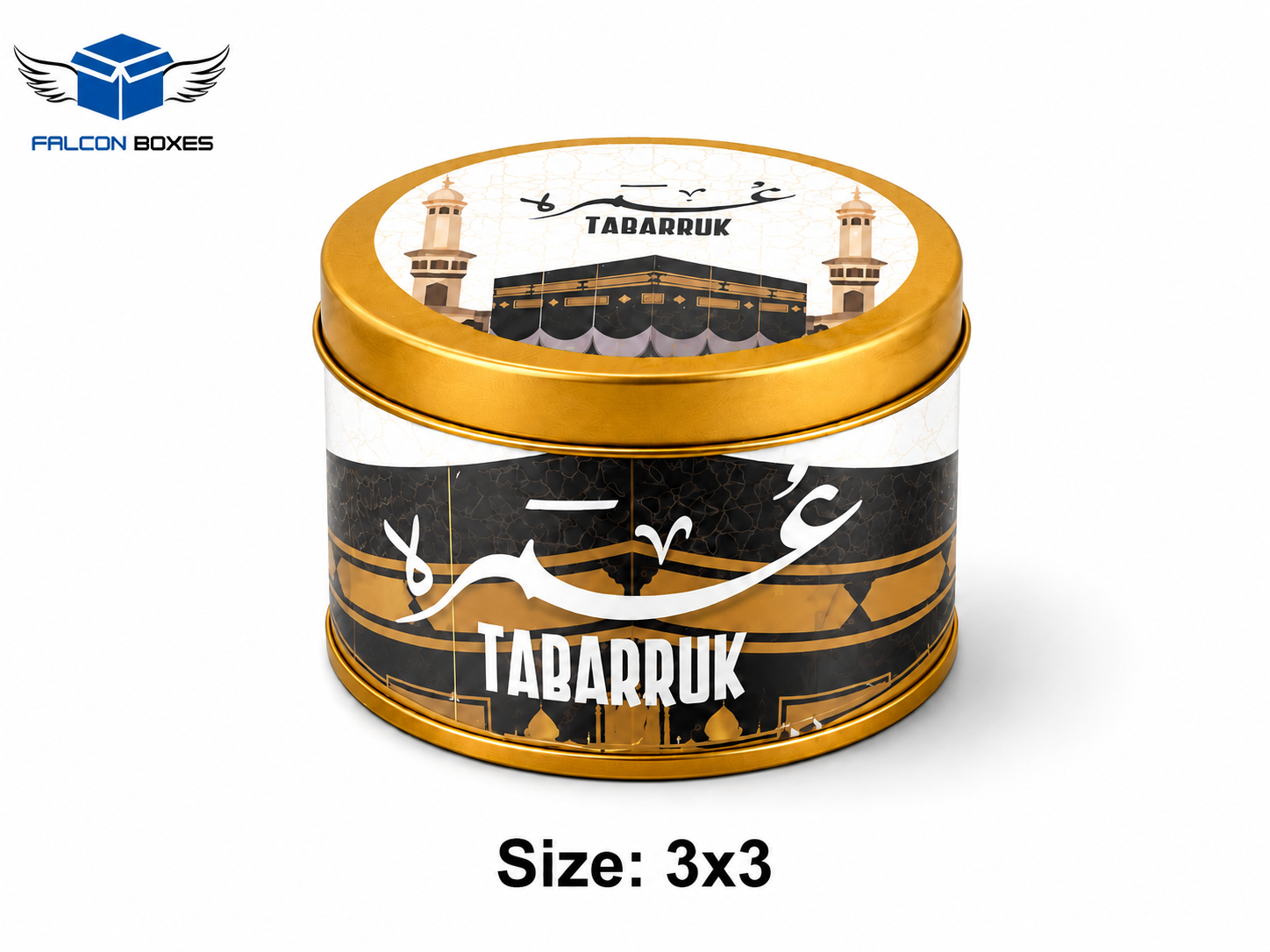 Tin Box B&W – Premium Umrah & Hajj Tabarruk Gift 125G