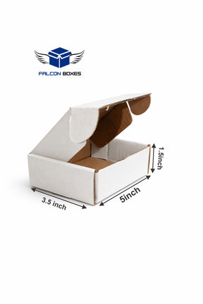 (5x3.5x1.5) White Jewellery or Wallet E-Commerce Box