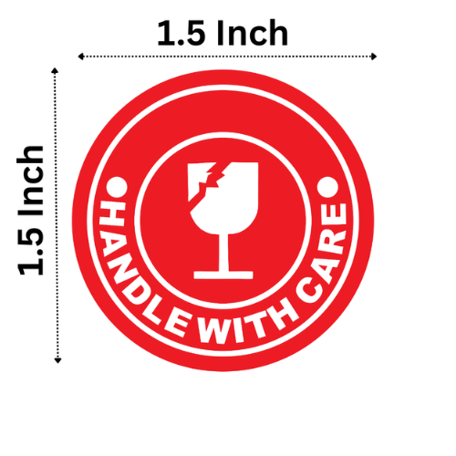 100 Pieces Fragile Stickers Multiple Sizes