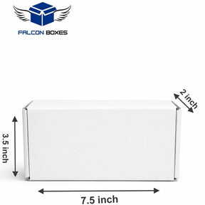 (7.5x3.5x2) Premium White Corrugated Cosmetic Packaging Box