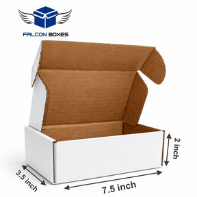 (7.5x3.5x2) Premium White Corrugated Cosmetic Packaging Box