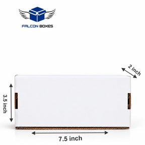 (7.5x3.5x2) Premium White Corrugated Cosmetic Packaging Box