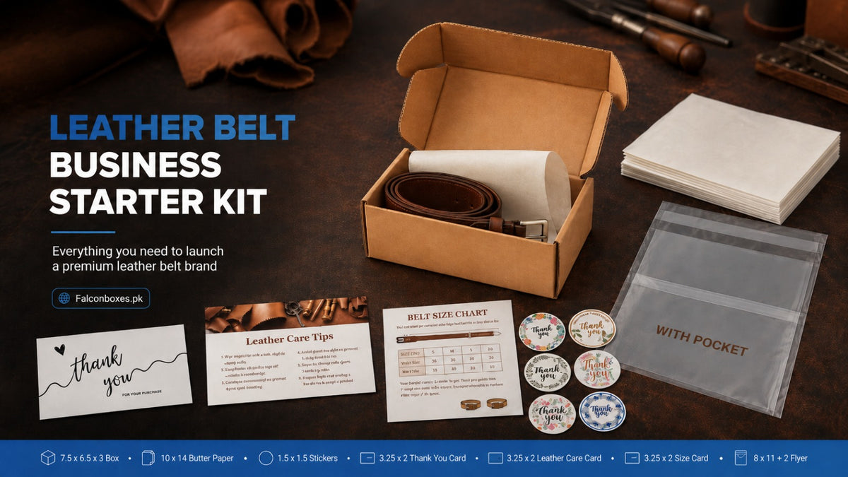 Leather Belt Business Starter Kit – Complete Premium Packaging Bundle for Leather Belt & Accessory Brands