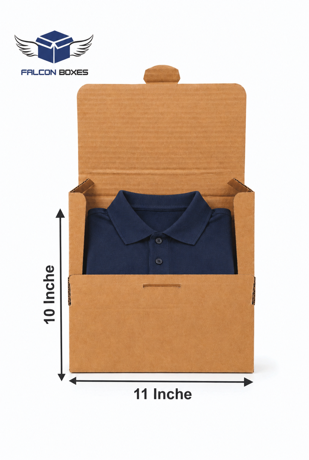 (11x10.5x1.5) Premium Corrugated  T-Shirt Packaging Box