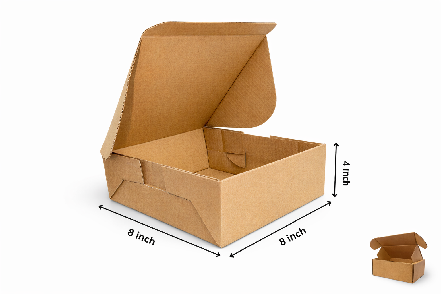 (8x8x4) 1 pound Corrugated Cake Box