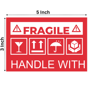 100 Pieces Fragile Stickers Multiple Sizes