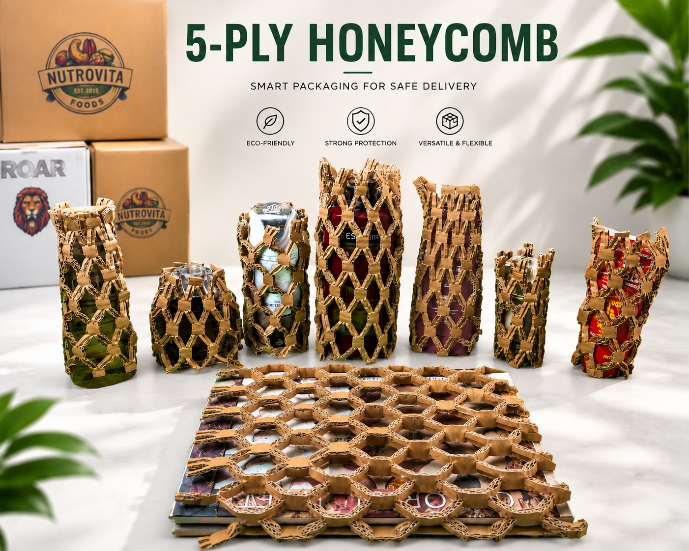 Bubble Wrap Killer 5-Ply Honeycomb Packaging Paper Sheet – Replace Bubble Wrap with Eco Protection