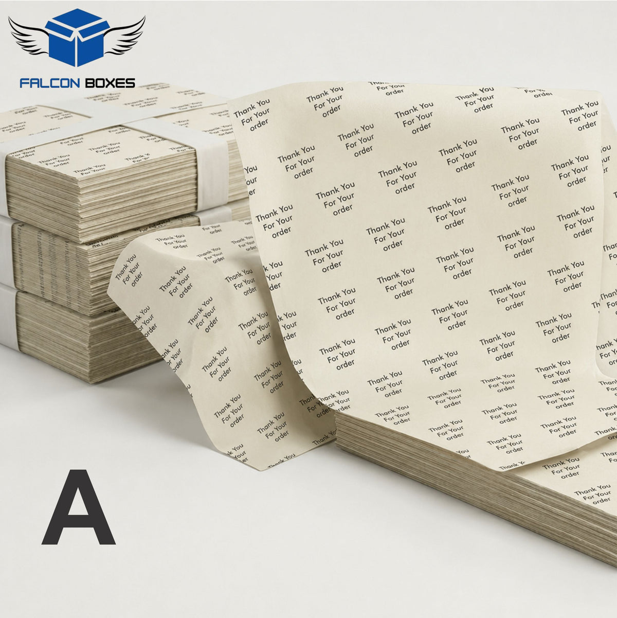 100-PCS Thank You Printed Butter Paper