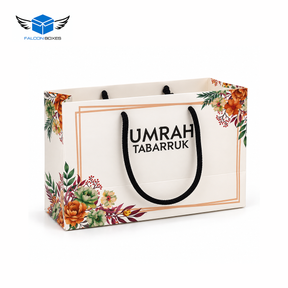 Elegant Floral Gift Set (with Tin Jar 250g) - Umrah Tabarruk Packaging