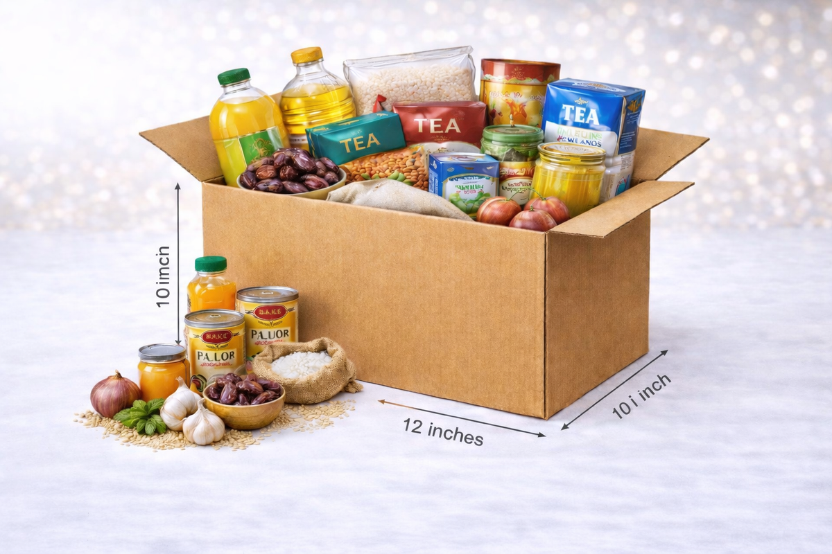 (15x12x10) Ramzan Rashan Box – Grocery Donation Packaging