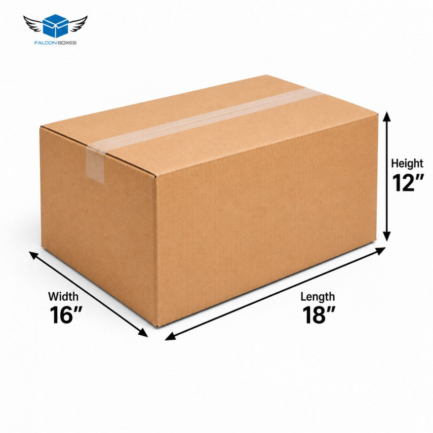 (18x16x12) Premium Brown Corrugated E-Commerce Box