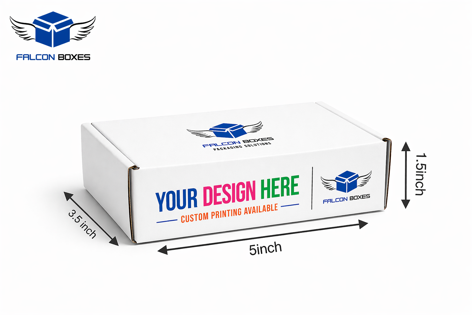 (5x3.5x1.5) White Jewellery or Wallet E-Commerce Box