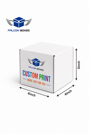 (4x4x3) White Mini Cube E-Commerce Box