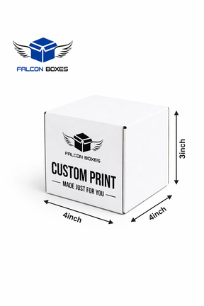 (4x4x3) White Mini Cube E-Commerce Box
