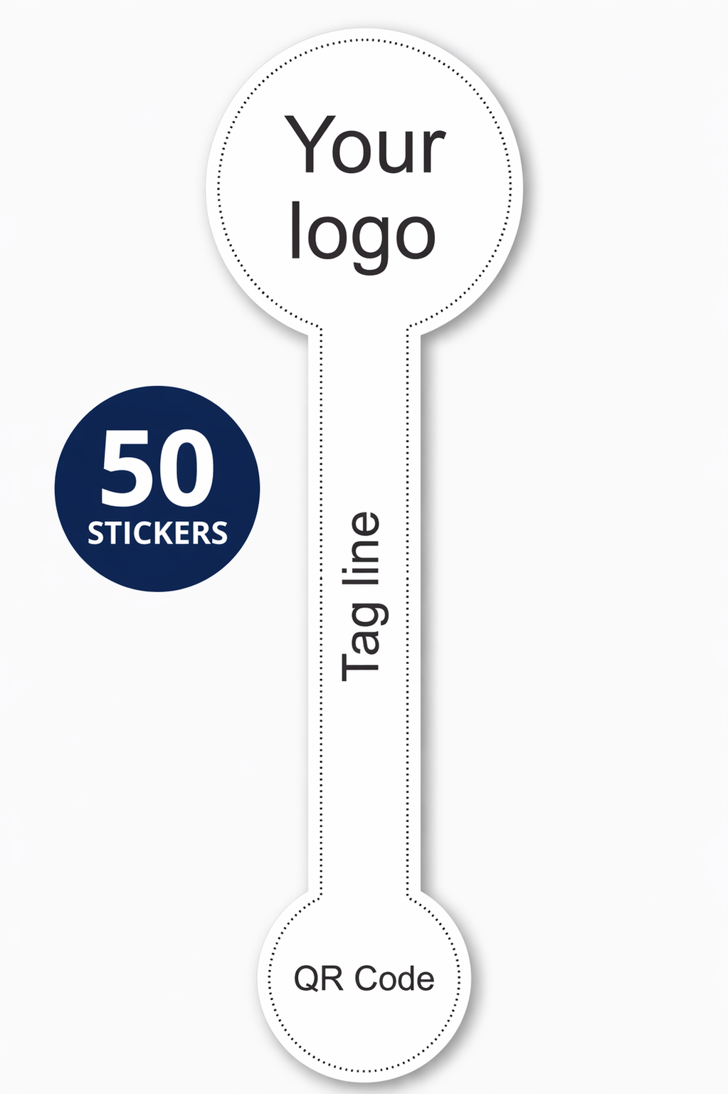50-PCS Custom Sealing Stickers