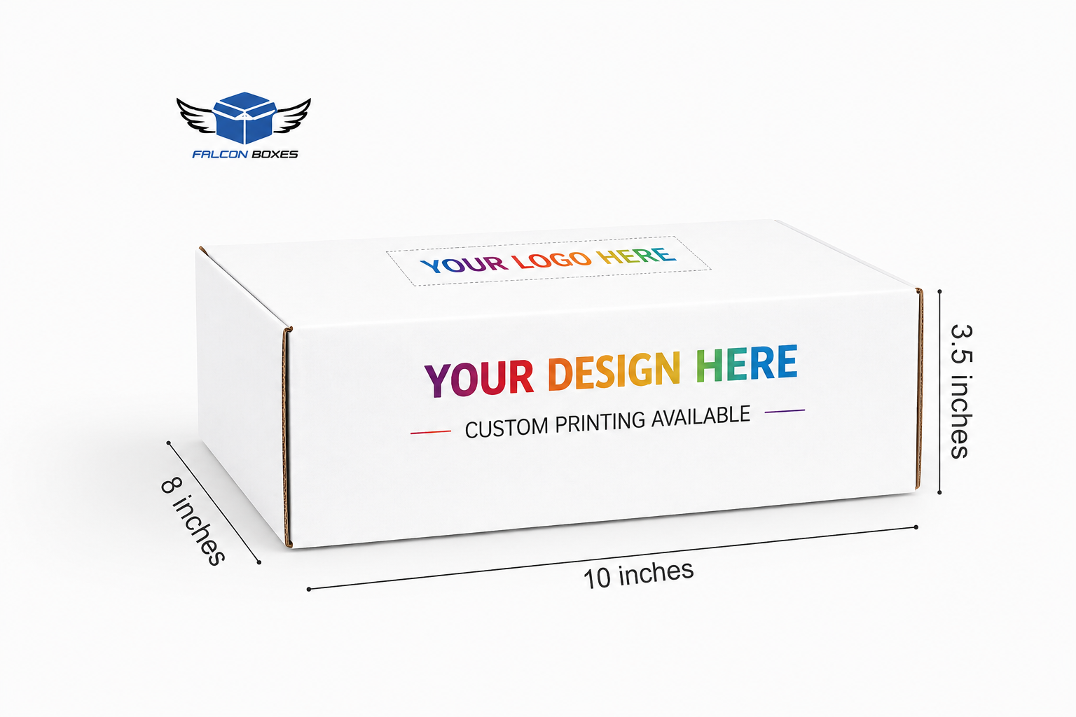 (10x8x3.5) White Premium Corrugated Mailer Box