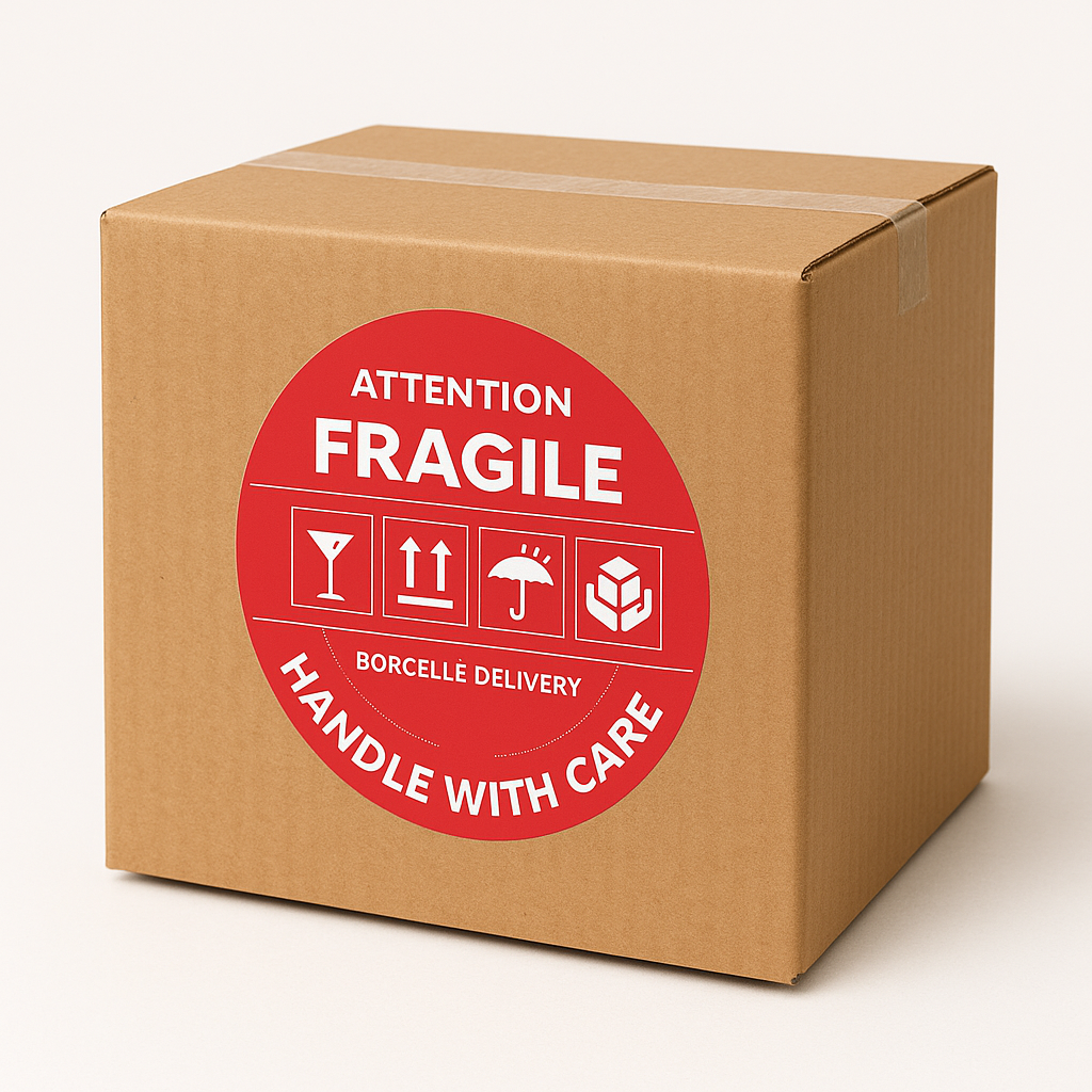 100 Pieces Fragile Stickers Multiple Sizes