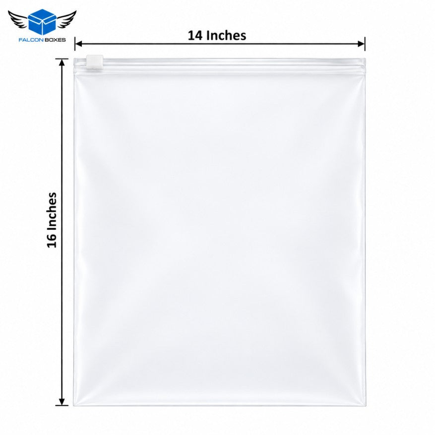 Frosted Zip Slider Bag for Clothes – Falconboxes.pk